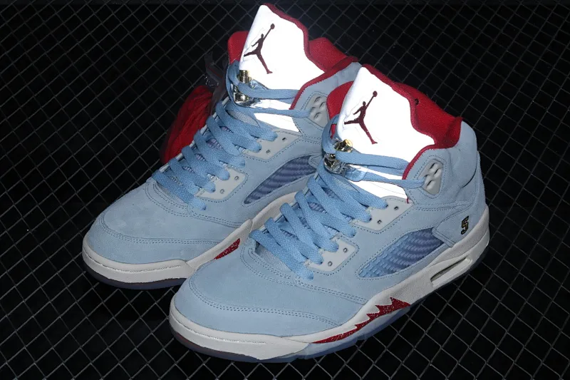 All categories Air Jordan Jordan series basketball shoes Air Jordan 5 Trophy Room x Air Jordan 5 Ice Blue AJ5 Joe 5 joint ice blue CI1899-400